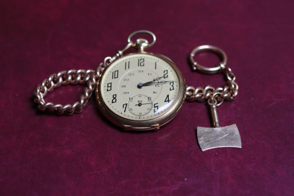 Taschenuhr von Paul Gerber mit Metzgerbeil